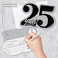 Vista 2 de Big Dot of Happiness We Still Do – 25 aniversario de boda – Invitaciones rellenas en forma – Tarjetas de invitación para fiesta de aniversario