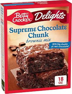 Betty Crocker Supreme Chocolate Chunk Brownie Mix 18oz - Fudgy, Moist Brownies in Minutes