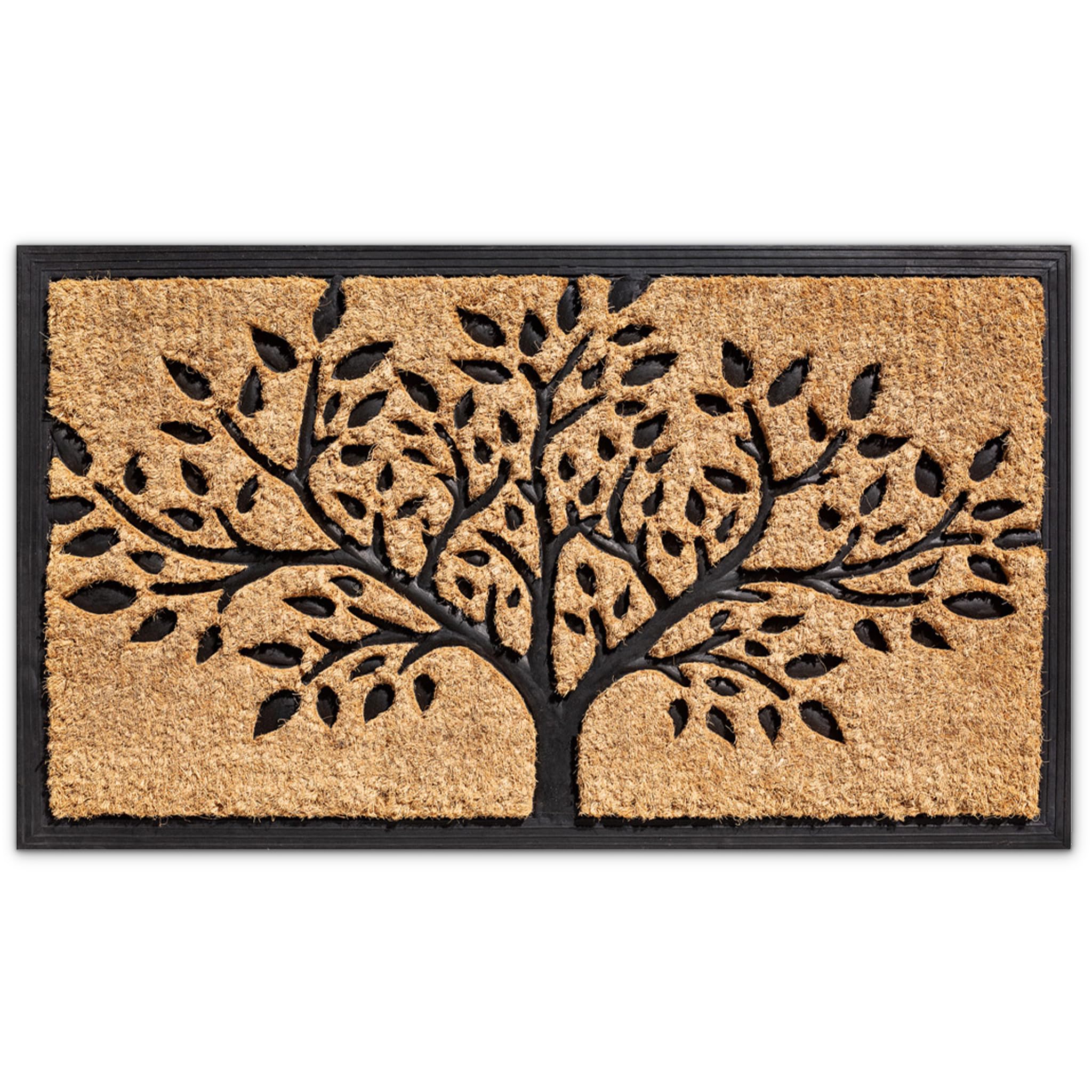 Paillasson en coco motif arbre idéal pour sublimer le seuil de maison