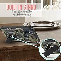 Vista 3 de Funda diseñada para 1+ Nord N100, OnePlus N100 Funda magnética con soporte magnético con vidrio templado, funda protectora de doble capa a prueba