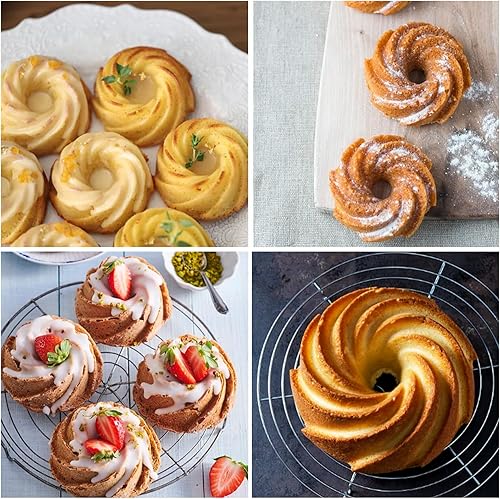 Miniatura 6 de Goensjt 3 moldes de silicona para tartas de 6 cavidades, molde de silicona antiadherente para hornear, moldes de silicona antiadherentes para