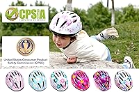 Vista 4 de Casco de bicicleta súperligero rosa para niñas pequeñas y bebés.