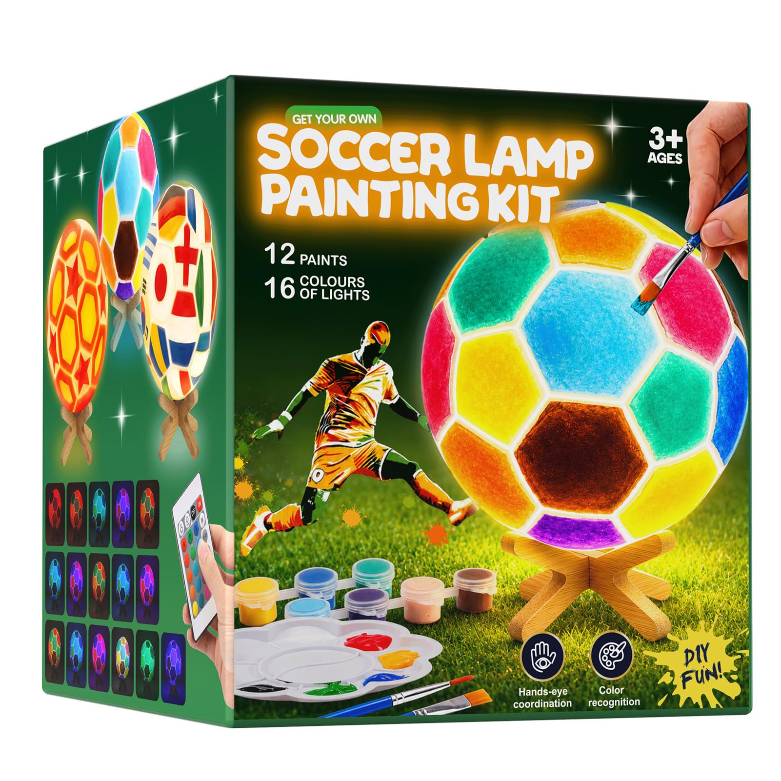 Toyzey Arts and Craft Kits for Kids Age 6 7 8 9 10 11 12, DIY Football Lamp Painting Kit Gifts for 6-12 Year Old Boys Toys Age 6-12 Birthday Halloween Gifts for Boys Age 6 7 8 9 10 11 12 Kids