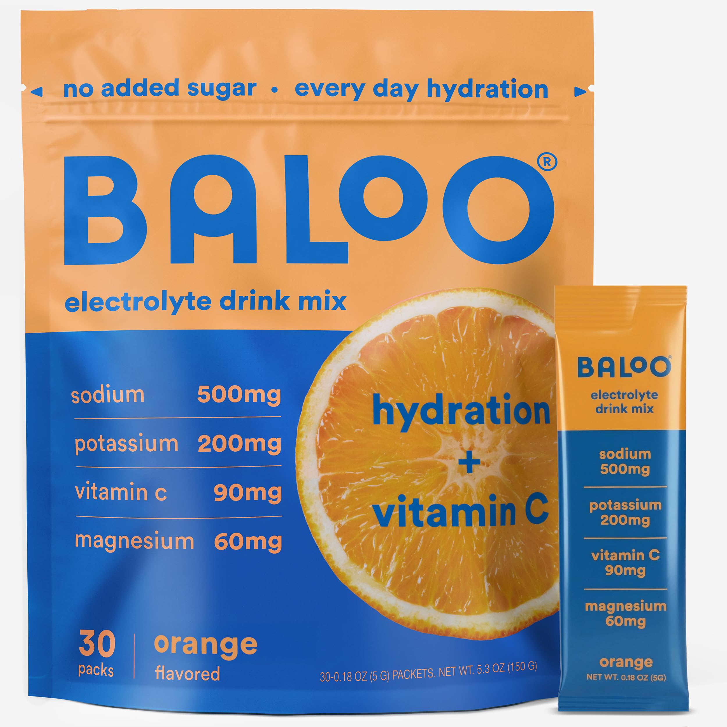 Baloo Clean Electrolytes Powder Packets - No Added Sugar - Hydration Packets with Real Fruit & Unrefined Sea Salt - Magnesium, Potassium & VIT C for Daily Clean Hydration - Variety Pack - 15ct — Amazon image 10