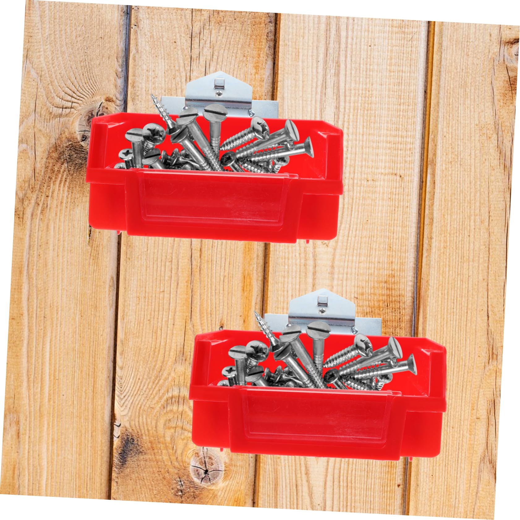 VILLFUL Pegboard Organiser Wall Mount Bins 3pcs Shop and Home Tool Storage Bins Hooks