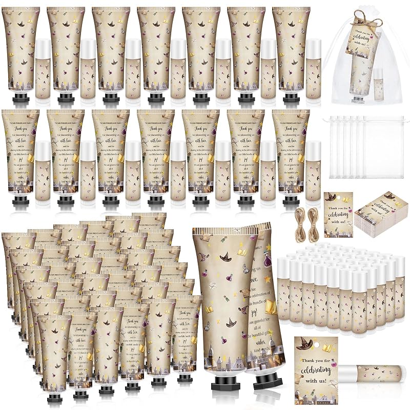 Kit Dimsile com loção para mãos e bálsamo labial, tema mágico, Pacote com 50