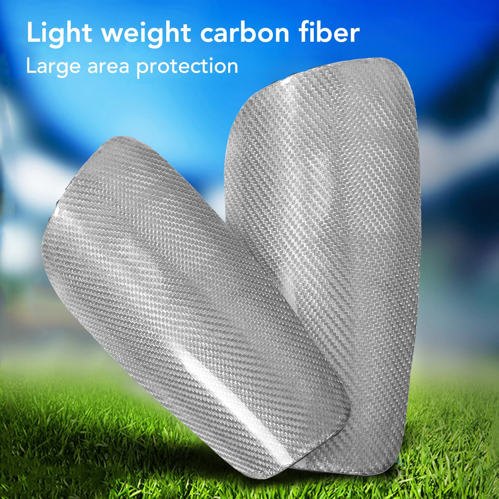 Haofy Club Shin Guard Parastinchi da Calcio Resistenti Agli Urti in Fibra di Carbonio per Attrezzatura da Calcio Giovanile Protezione Leggera e Imbottita per la Caviglia