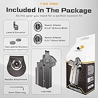 Vista 9 de Orpaz T40 Funda Springfield XD de soporte ligero, funda táctica OWB de seguridad Nivel 2 y 3 Compatible con Springfield XD, se ajusta a la mayoría