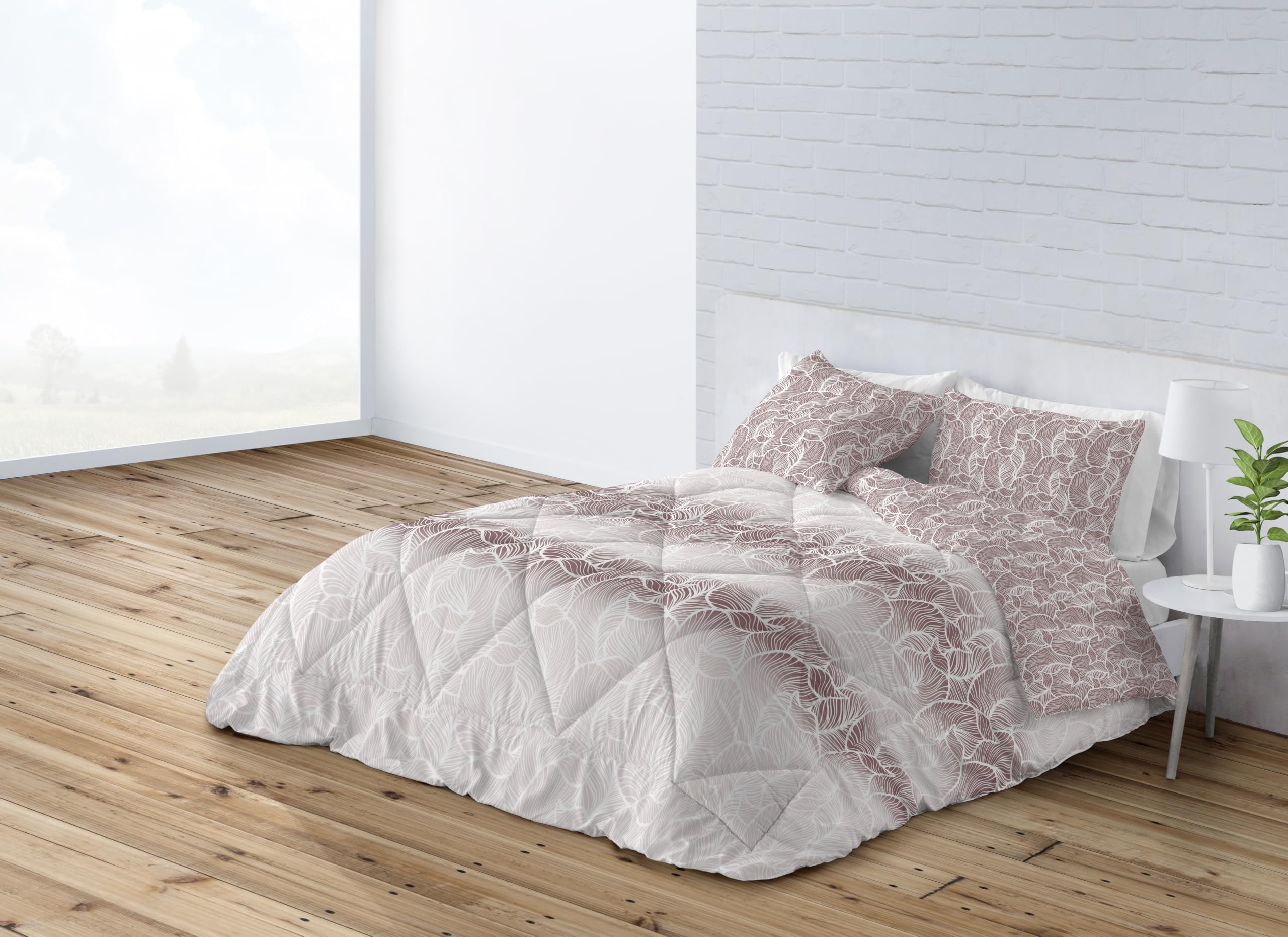 BOHEME Edredón Cama 105 Nórdico Estampado Reversible Jane Maquillaje - 200x260 cm.