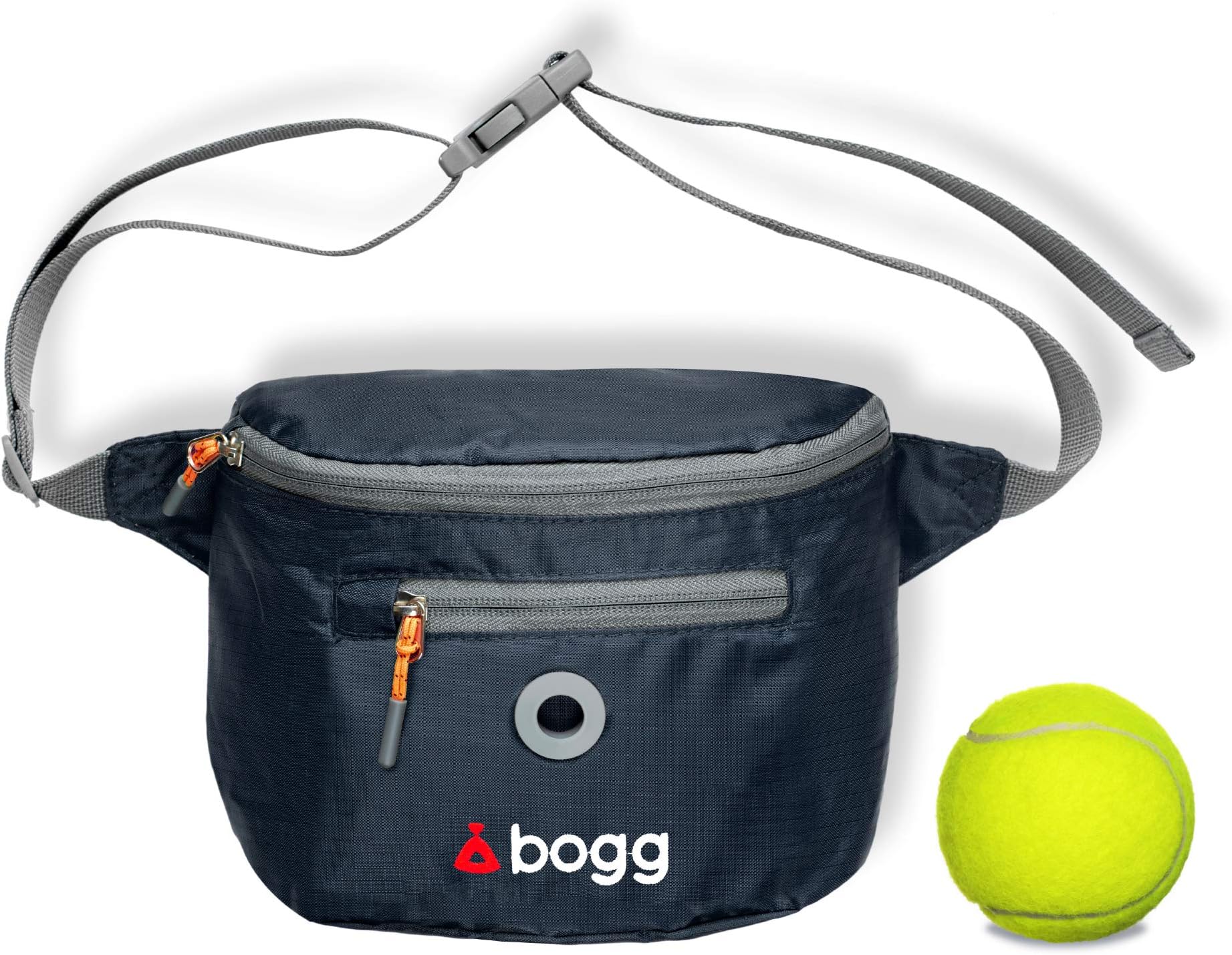 BOGG | Gift for dog owner | Dog walking bag | Dog bag Dispenser | Waste carrier | Shoulder | bumbag | grey