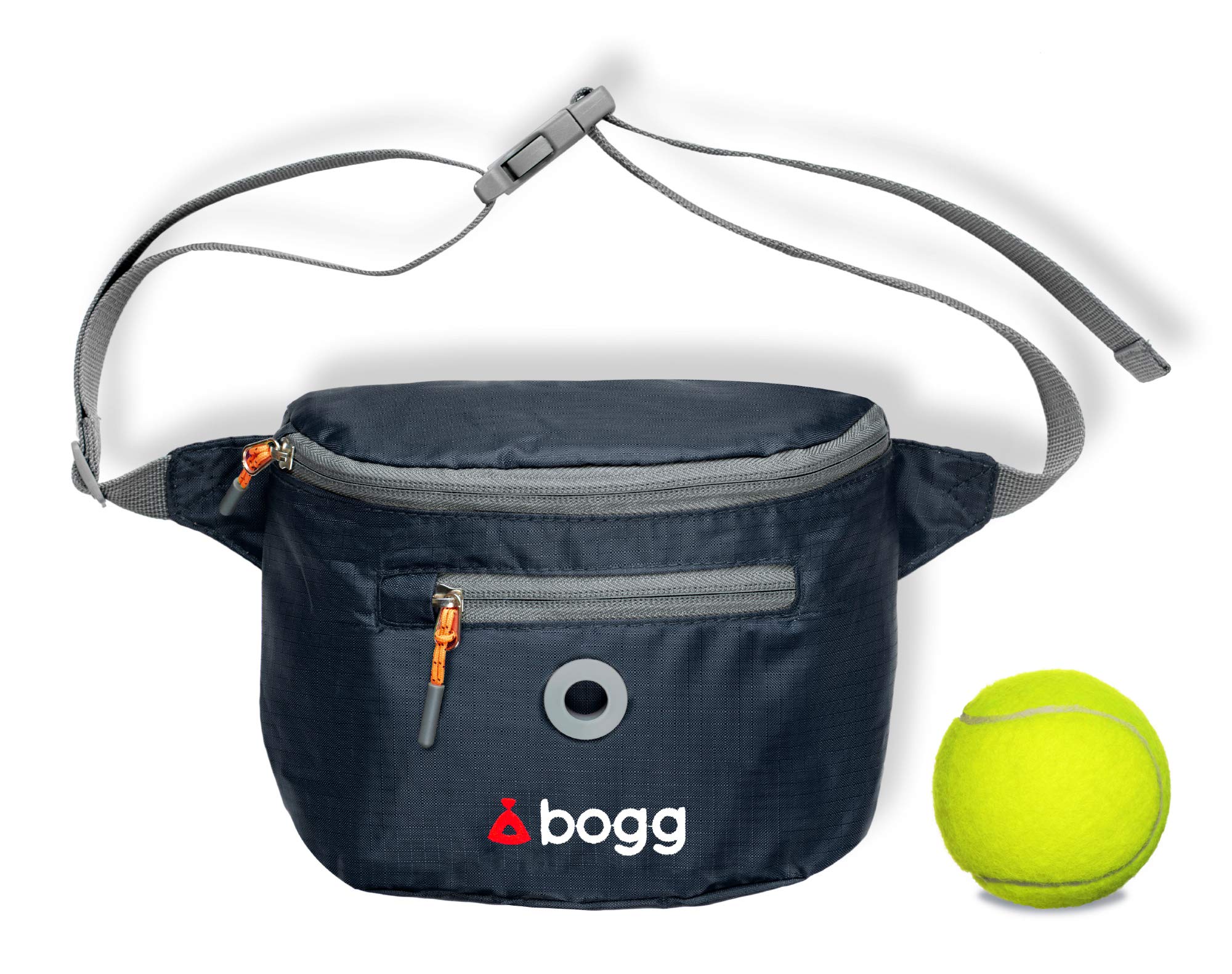 BOGG | Gift for dog owner | Dog walking bag | Dog bag Dispenser | Waste carrier | Shoulder | bumbag | grey