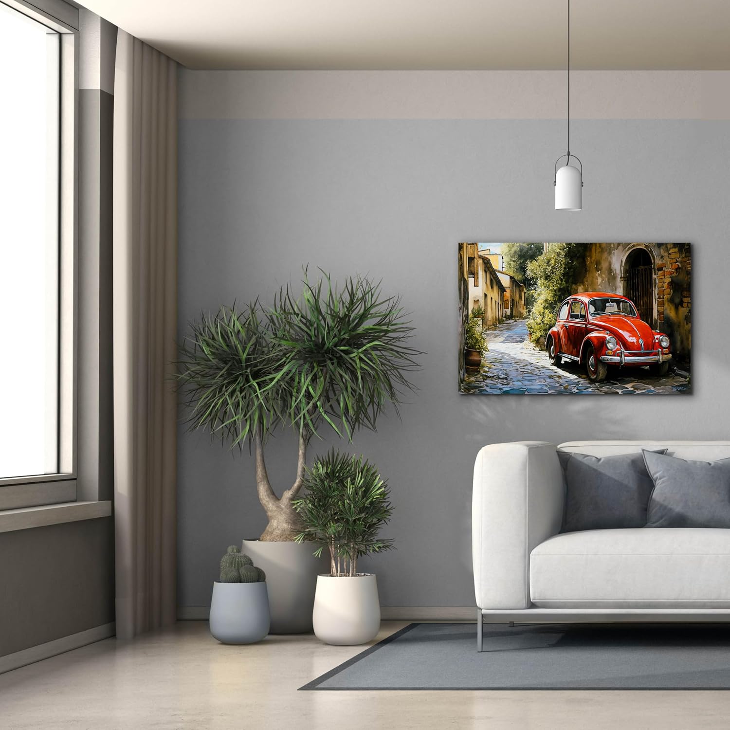 Epic Graffiti 'Volkswagen Redhead In Country' by Momart Canvas Wall Art, 40" x 26"