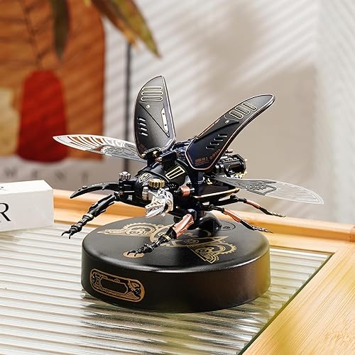 Miniatura 7 de Rompecabezas de metal 3D para adultos, kits de modelos de bricolaje para adultos y adolescentes, rompecabezas mecánico de 115 piezas, escarabajo de