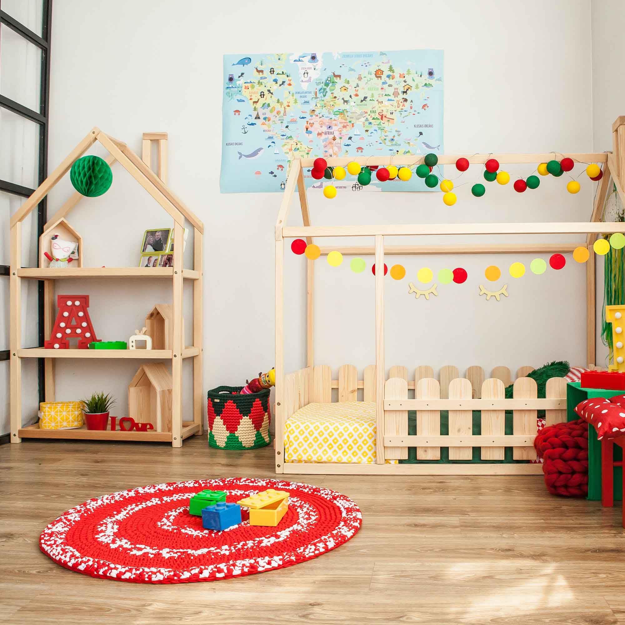 Sweet Home from wood Estantería para habitación Infantil, estantería Montessori. (Madera de Pino)