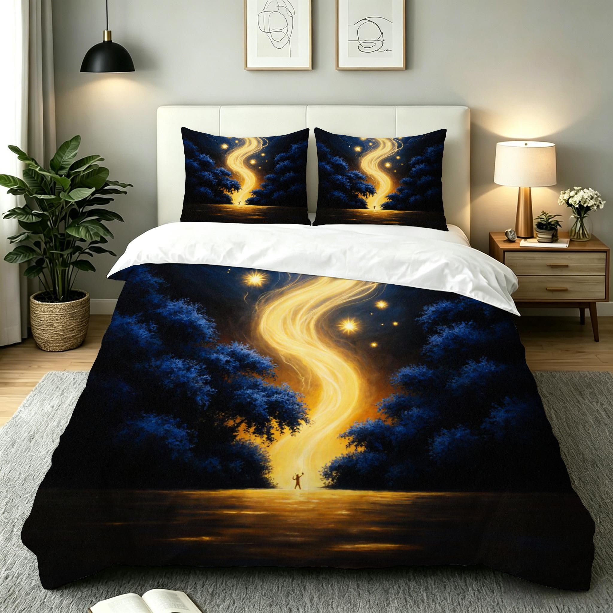 Funda Nórdica Cama 180, 240x260 Luz Iridiscente Amarilla, AQ2106