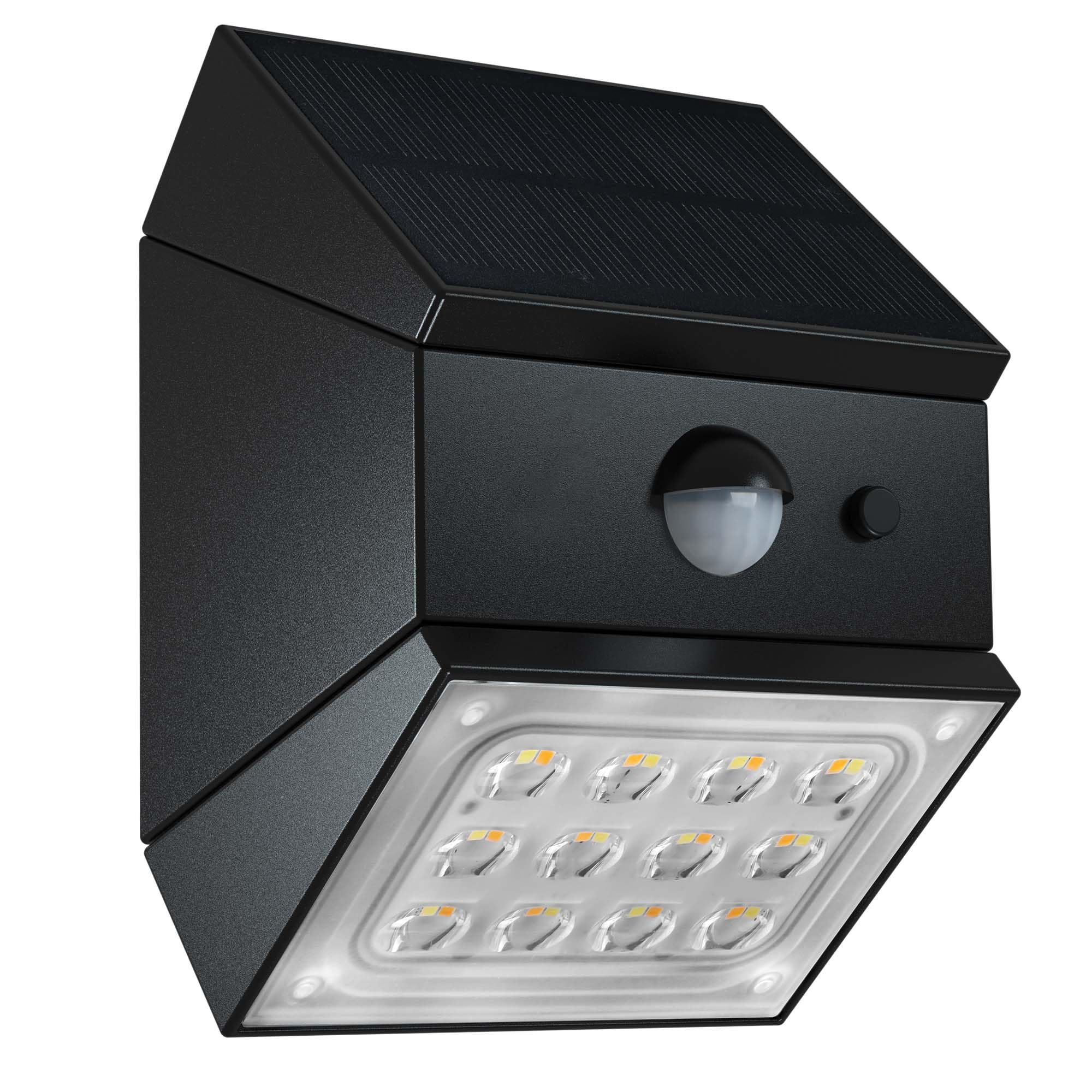 2 x LumiCube Solar-Wandleuchten, anpassbare Formen, LED, 2 x Lumicube mit Bewegungsmelder, Höhe 10 cm