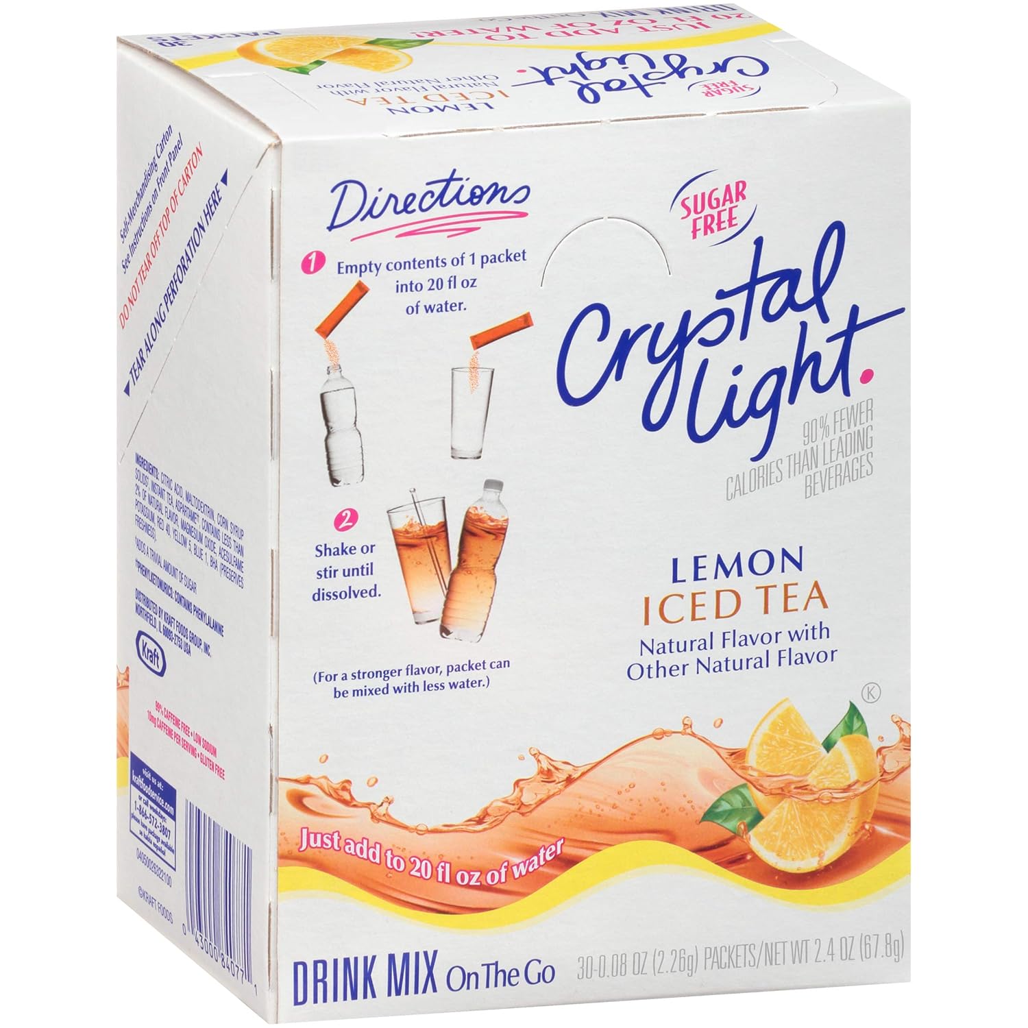 Crystal Light On the Go Iced Tea 120 units per case 0.6 oz Product Label
