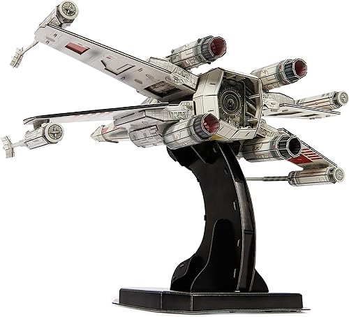 Miniatura 8 de 4D Build, Star Wars T-65 X-Wing Starfighter - Kit de modelo 3D, coleccionable de Star Wars y decoración de escritorio, rompecabezas para adultos,