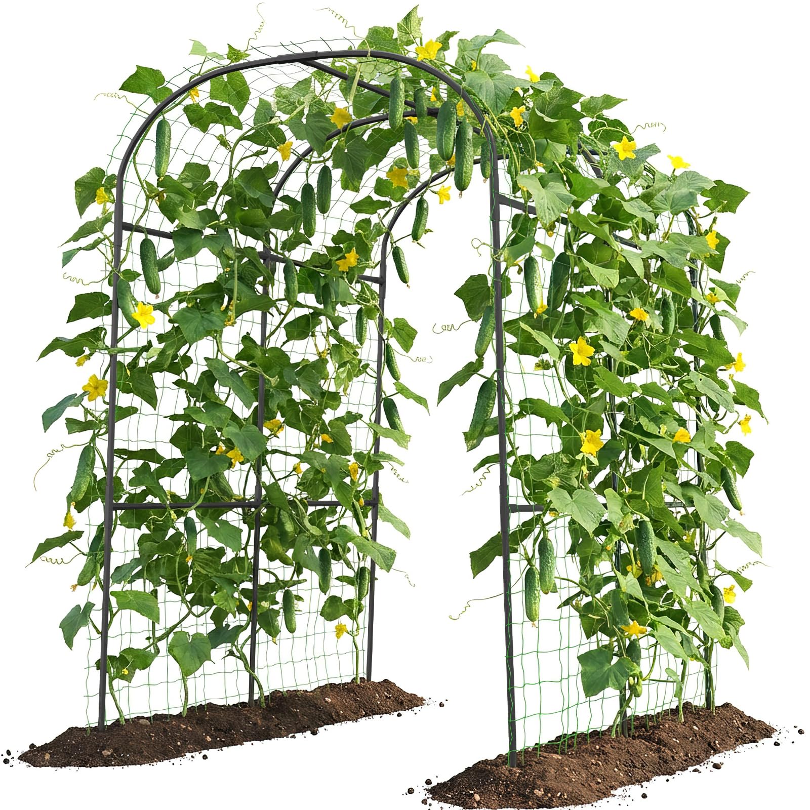Tall Garden Arch Trellis for Climbing Plants, 83" H Metal Trellis Archway