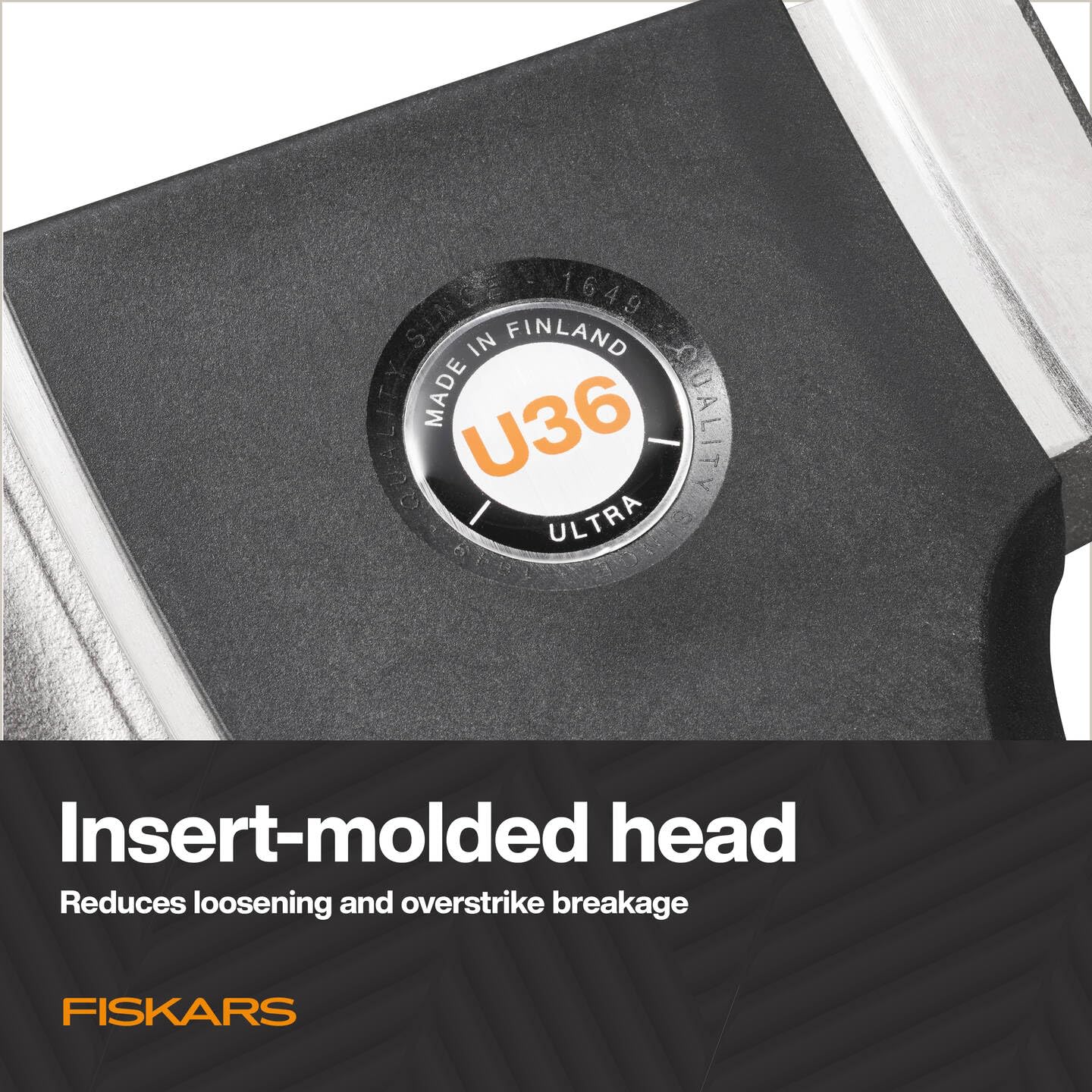 Fiskars Ultra Hacha U36, Robusta Hacha para Partir Troncos Grandes, Revestimiento ToughCoat, Equilibrio optimizado, Hoja de Acero al Carbono/Mango FiberComp, 91,5 cm, Negro, 1088144