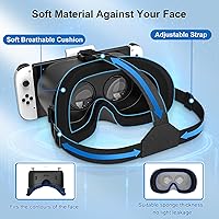 Vista 5 de DEVASO Upgraded VR Headset for Nintendo Switch & Switch OLED Model, Switch Virtual Reality Glasses with Adjustable HD Lenses and Comfortable Head