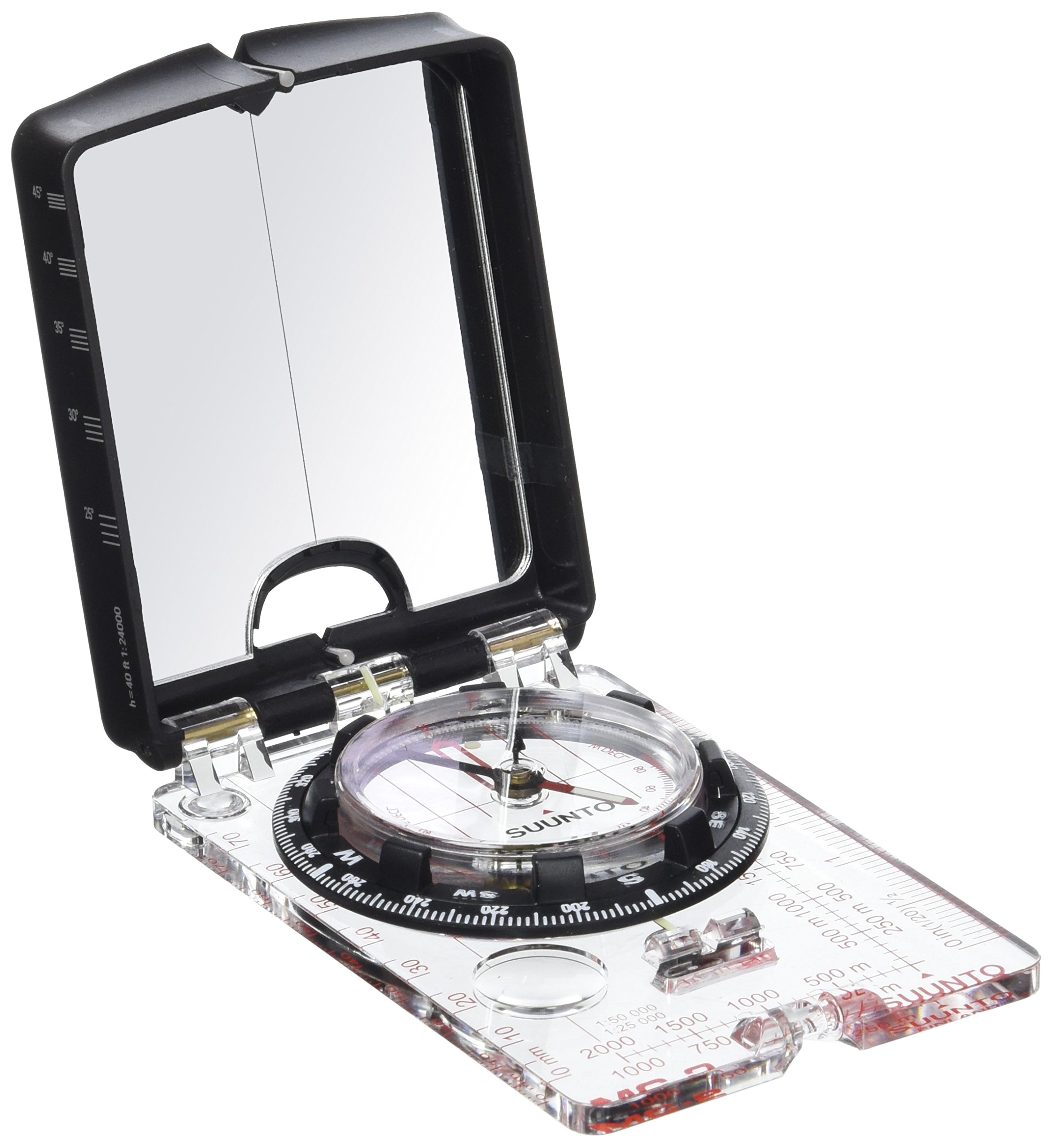 SUUNTO MC-2 Mirror Compass, Global/Northern Hemisphere Orientation Adventure/Hiking Compass, Magnifying Lens, Adjustable Declination & Luminous Markings