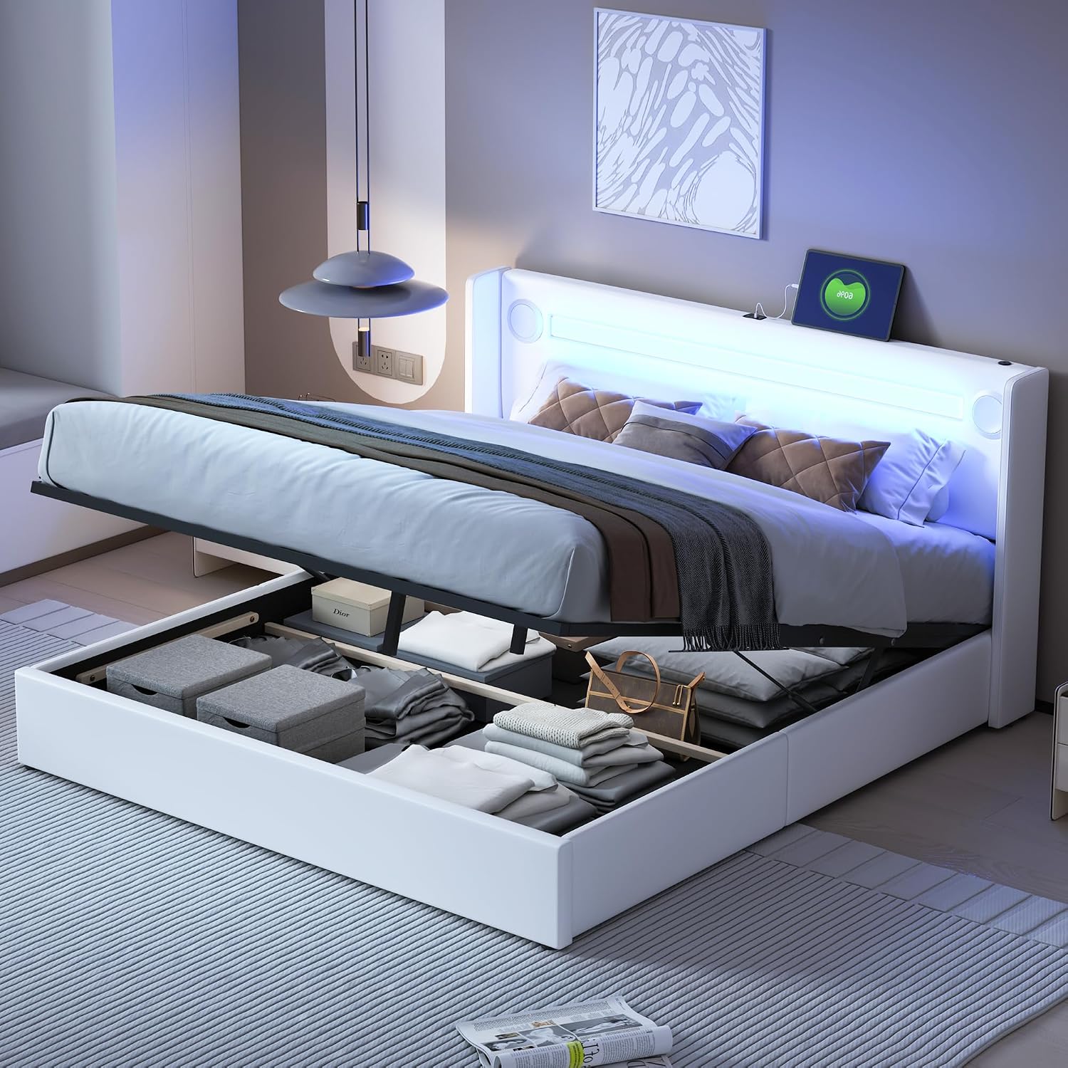 Bett Mit Led Und Bluetooth