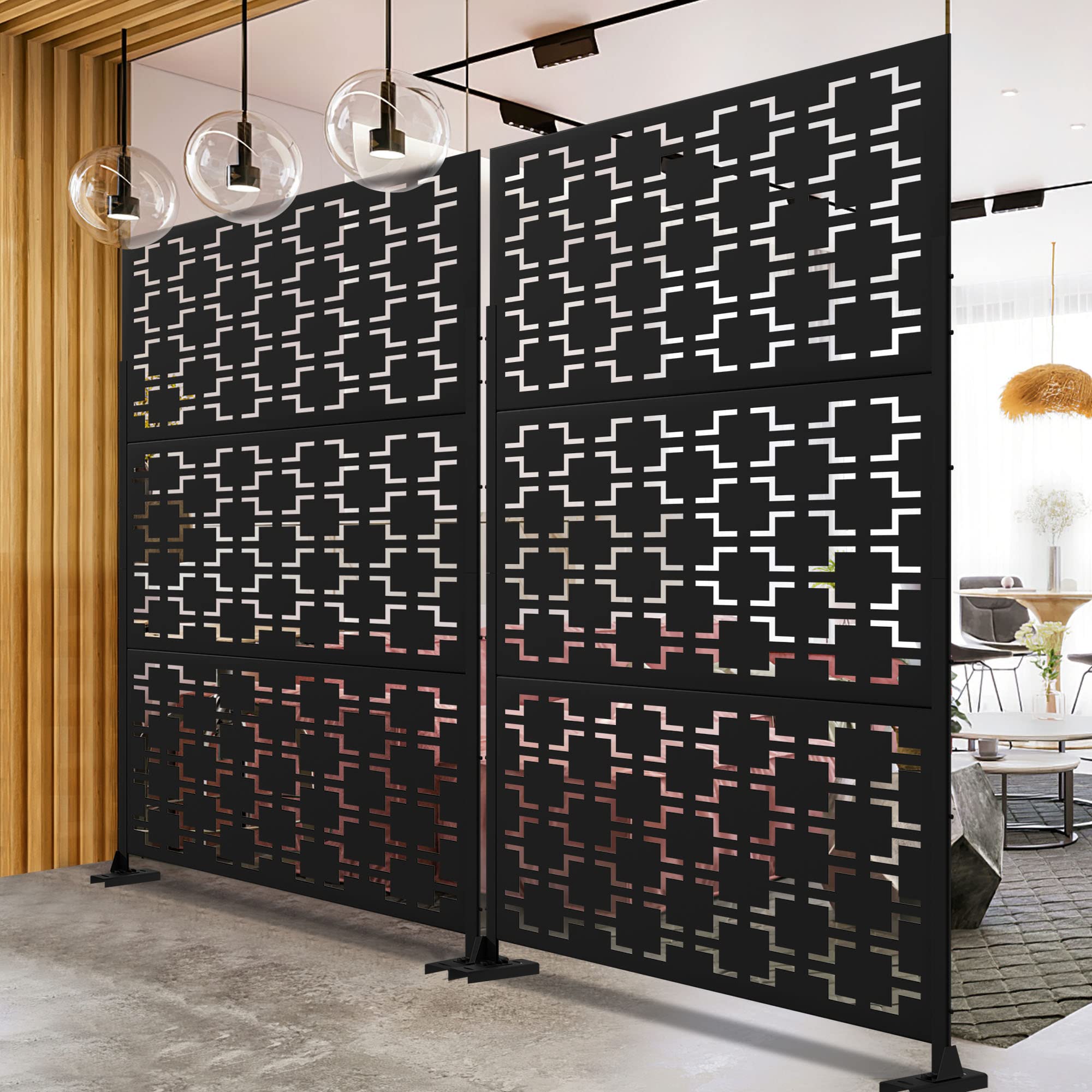 Indoor Decorative Privacy Screen Panels Expandable Fence Privacy