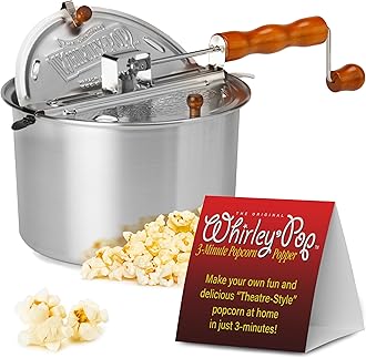 Wabash Valley Farms Whirley Pop Stovetop Popcorn Popper (Original Silver) by Wabash Valley Farms