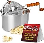 Original Whirley Pop Popcorn Maker - Wabash Valley Farms Gourmet Popcorn Popper, Aluminum Pot With Nylon Gears, 3-Minute Stove Top Popper, Home Movie Night (Silver)