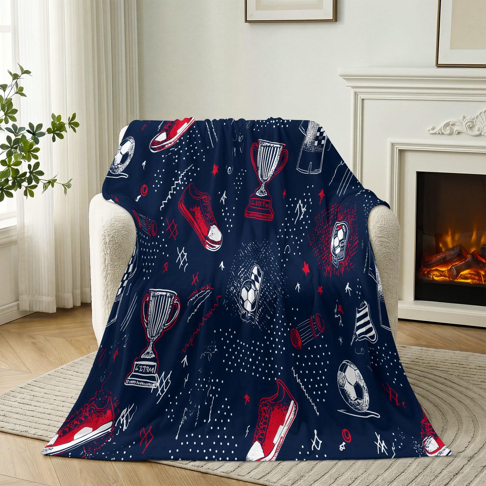 Flanelldecke Sportlich Cartoon 70 x 100 cm Warm Flanell Kuscheldecke