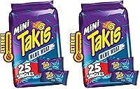 Vista 10 de Takis Fuego Mini 25 piezas / 1.23 oz Paquete múltiple de tamaño bocado, nachos de tortilla enrollada extremadamente picante con sabor a pimiento