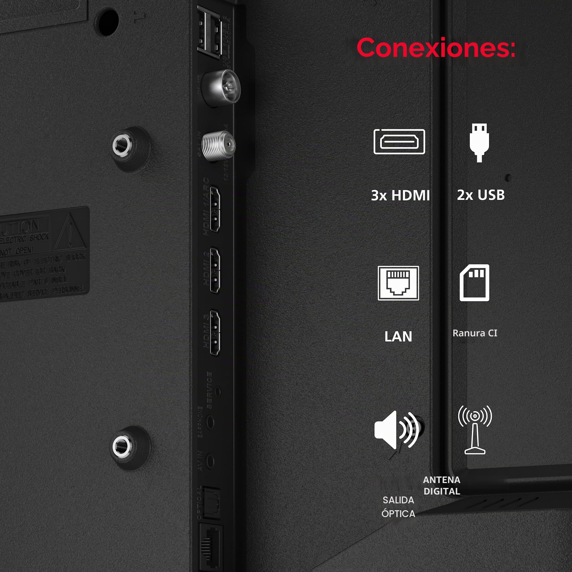 Sharp Televisor Smart TV Powered by TiVo de 24 pulgadas, HDR TV con resolución HD y triple sintonizador, TV LED 24HE2745E (2026)