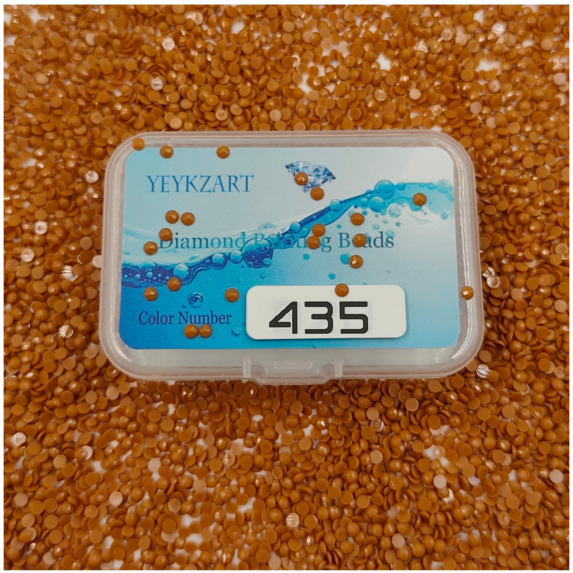 YEYKZART 435 Diamond Painting Replacement Round Diamonds Beads Rhinestones Accessories for Diamond Art Missing Color 3500 PCS โ image 1