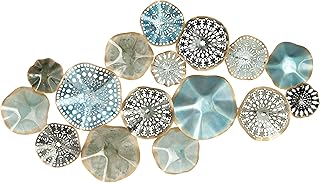 Deco 79 Metal Plate 3D Overlapping Discs Wall Decor, 50