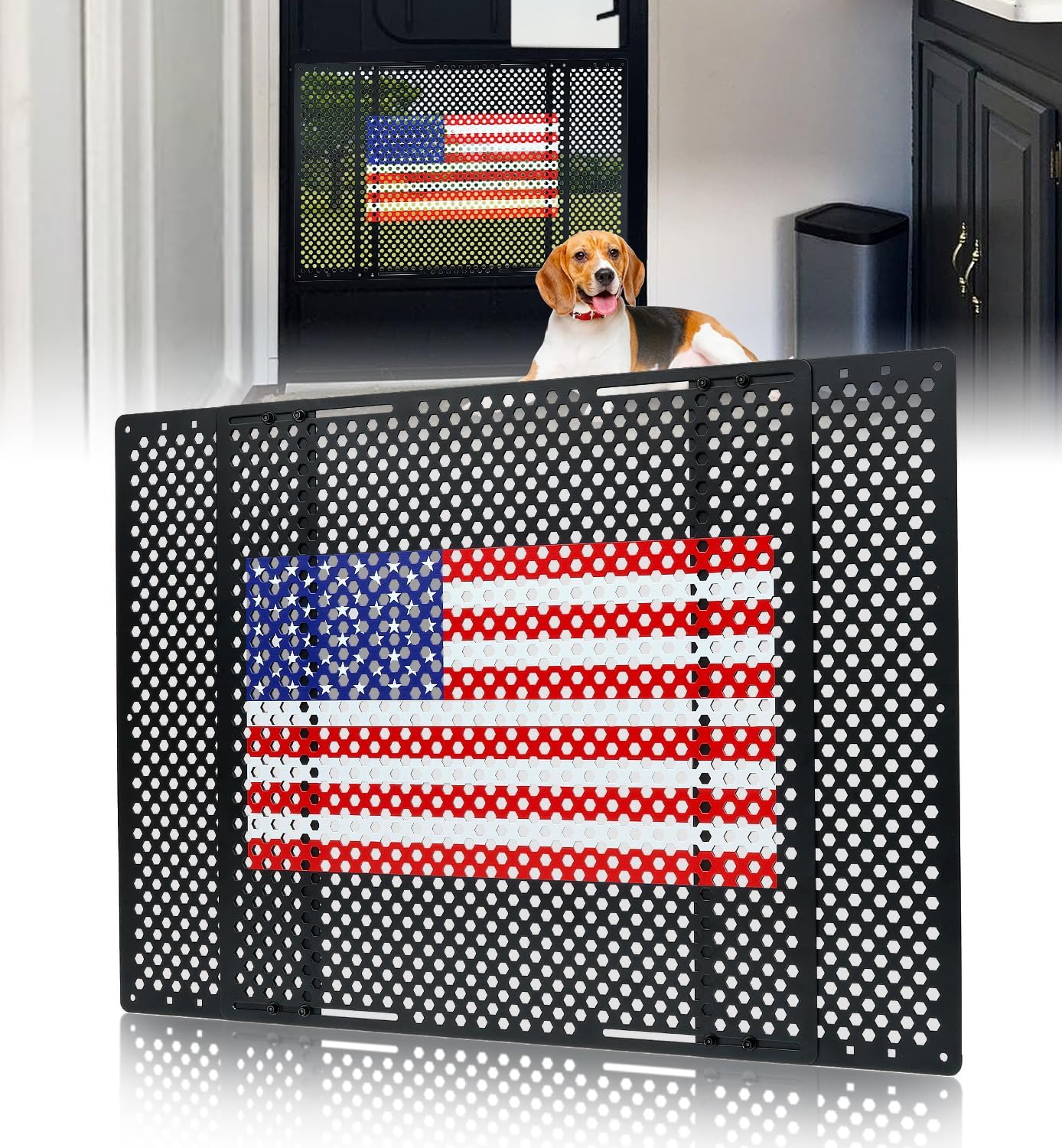 𝐅𝐞𝐧𝐥𝐮𝐪𝐢 𝗣𝗿𝗲𝗺𝗶𝘂𝗺 Black camper screen door protector for dogs