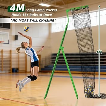 Volleyball Rebounder Net 7x4 FT, Adjustable Volleyball Training Equipment