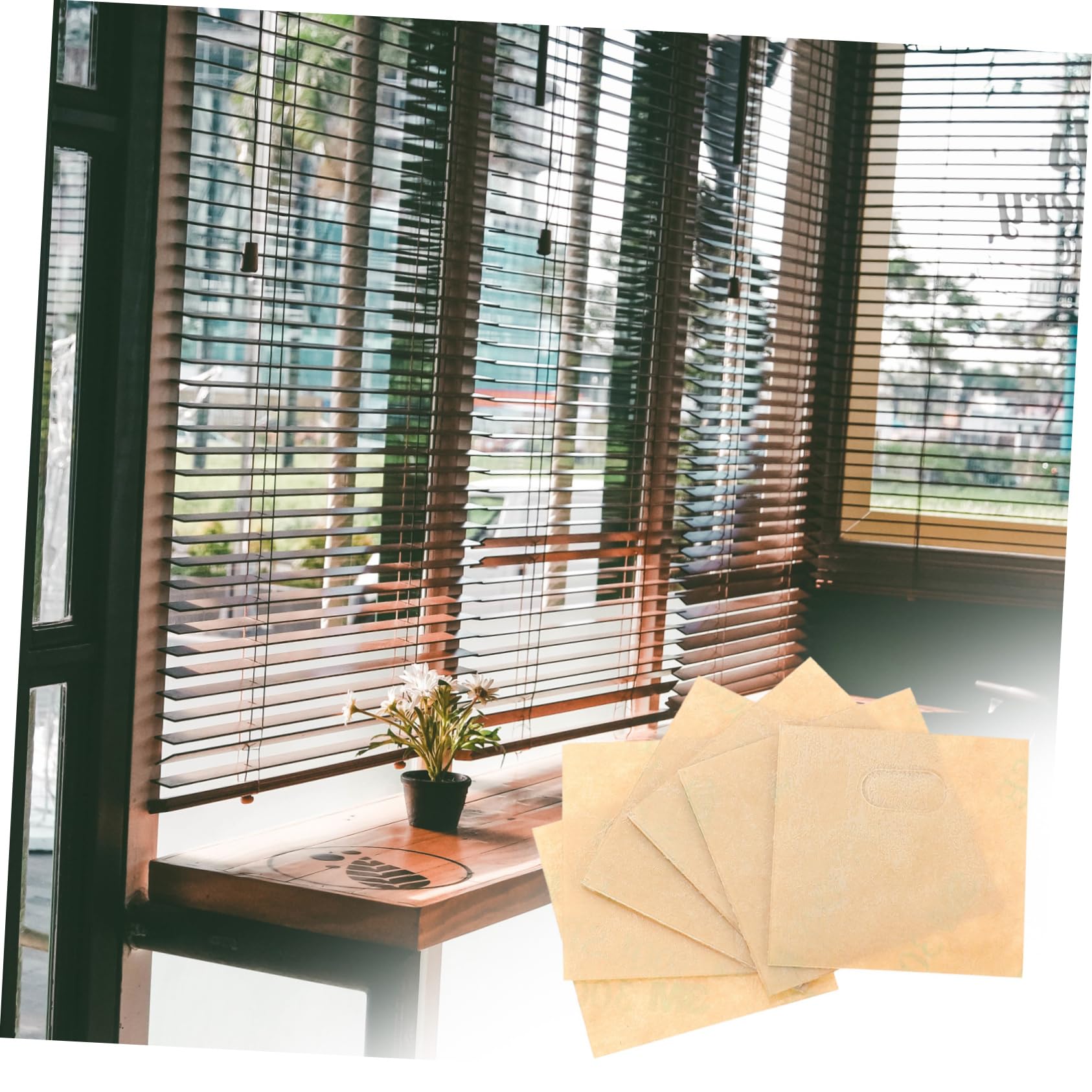 GREENADSCAPE 40pcs Vertical Blind Repair Tabs Easy Use Adhesive Fixers for Replacement Slats Transparent Blinds Repair Stickers for Sliding Doors and