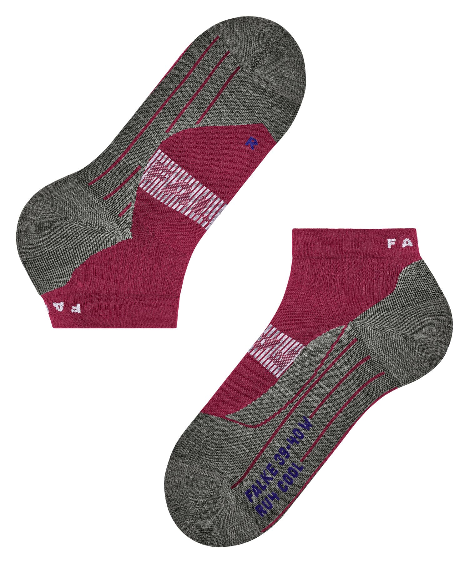 FALKE Damen RU4 Cool Short Laufsocken atmungsaktives schnelltrocknendes Funktionsmaterial mittelstarke Polsterung antiblasen kühlend kurz vegan zum Sport Jogging Running 1 Paar