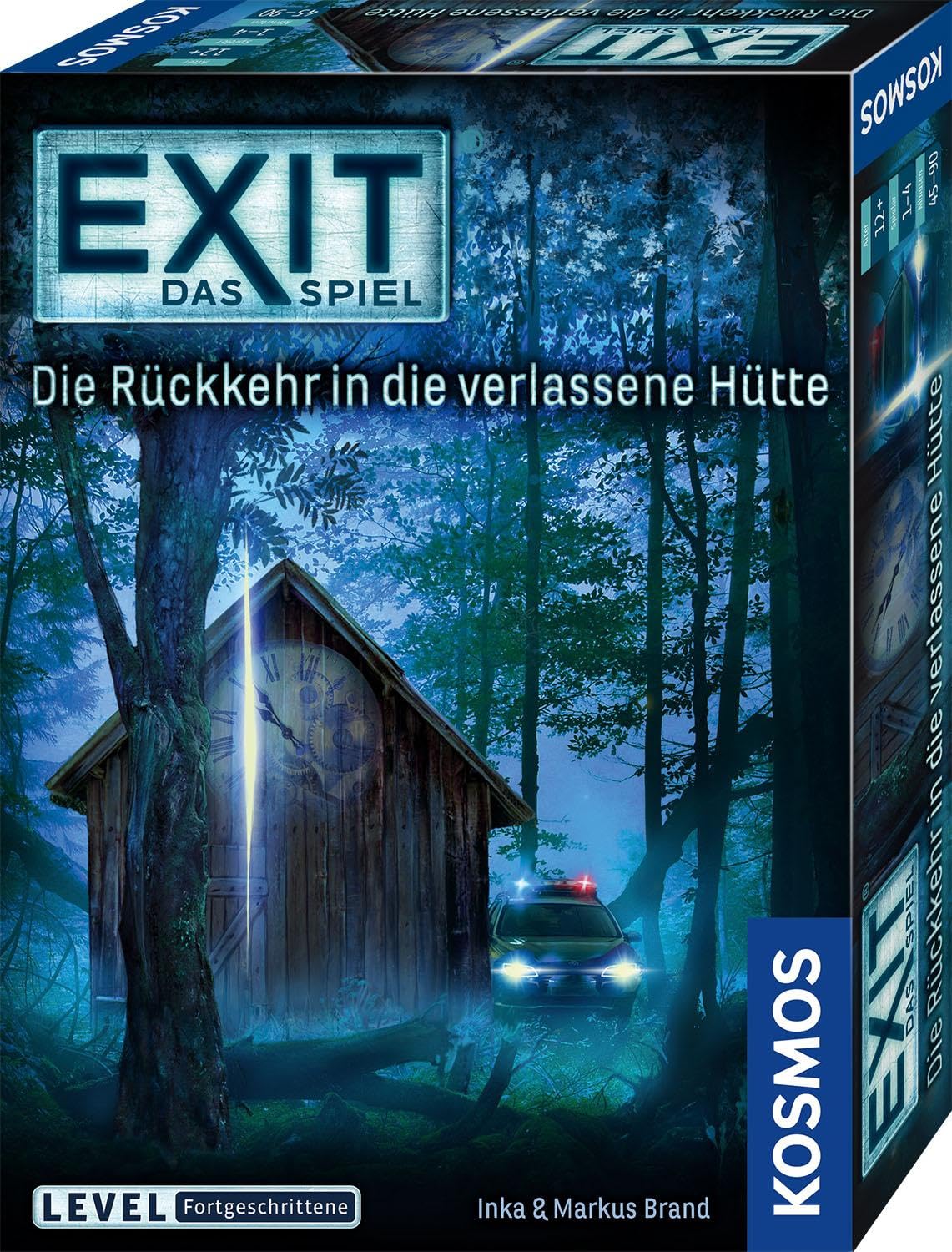 Kosmos680503 EXIT® - The Game - Return to the Abandoned Hut, Level: Advanced, Escape Room Game, EXIT Game for 1-4 Players from 12 Years, Unique Board Game