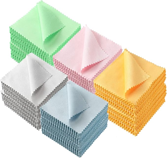 Hoteam 500 Pcs Jewelry Cleaning Cloth Silver Polishing