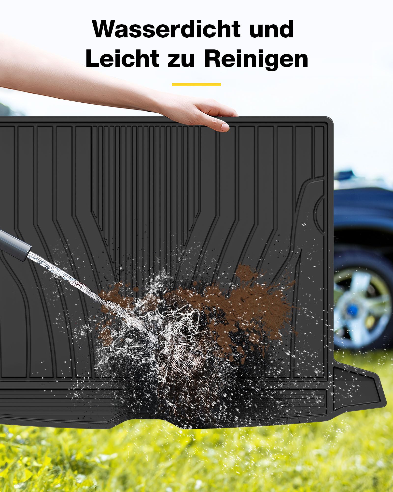 3W Kofferraumwanne für Mercedes Benz GLC X254 (Non Coupe) 2023-2026 | TPE Thorex™ Allwetter | 3D Maßgeschneiderte Passform | Hundefreundlich Auto Zubehör | Wasserdicht & Kratzfest | Antirutsch