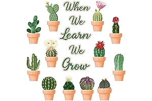 70-Piece Cactus Bulletin Board Decoration Kit for Back-to-School Classroom Ambiance