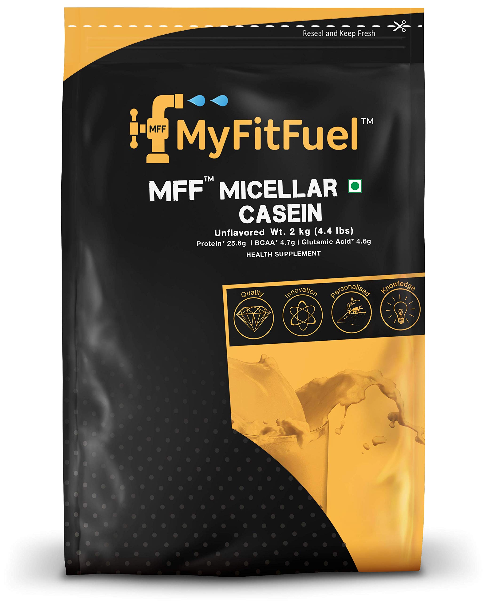 MyFitFuel Micellar Casein Protein Powder | 2 kg, 60 Servings (Unflavoured) | Slow Release Protein 4