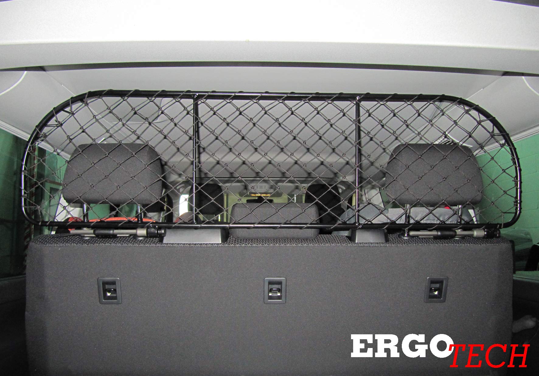 ERGOTECH Trennnetz Trenngitter für Volkswagen Multivan T6, RDA65-XL16 kvw012, für Hunde und Gepäck