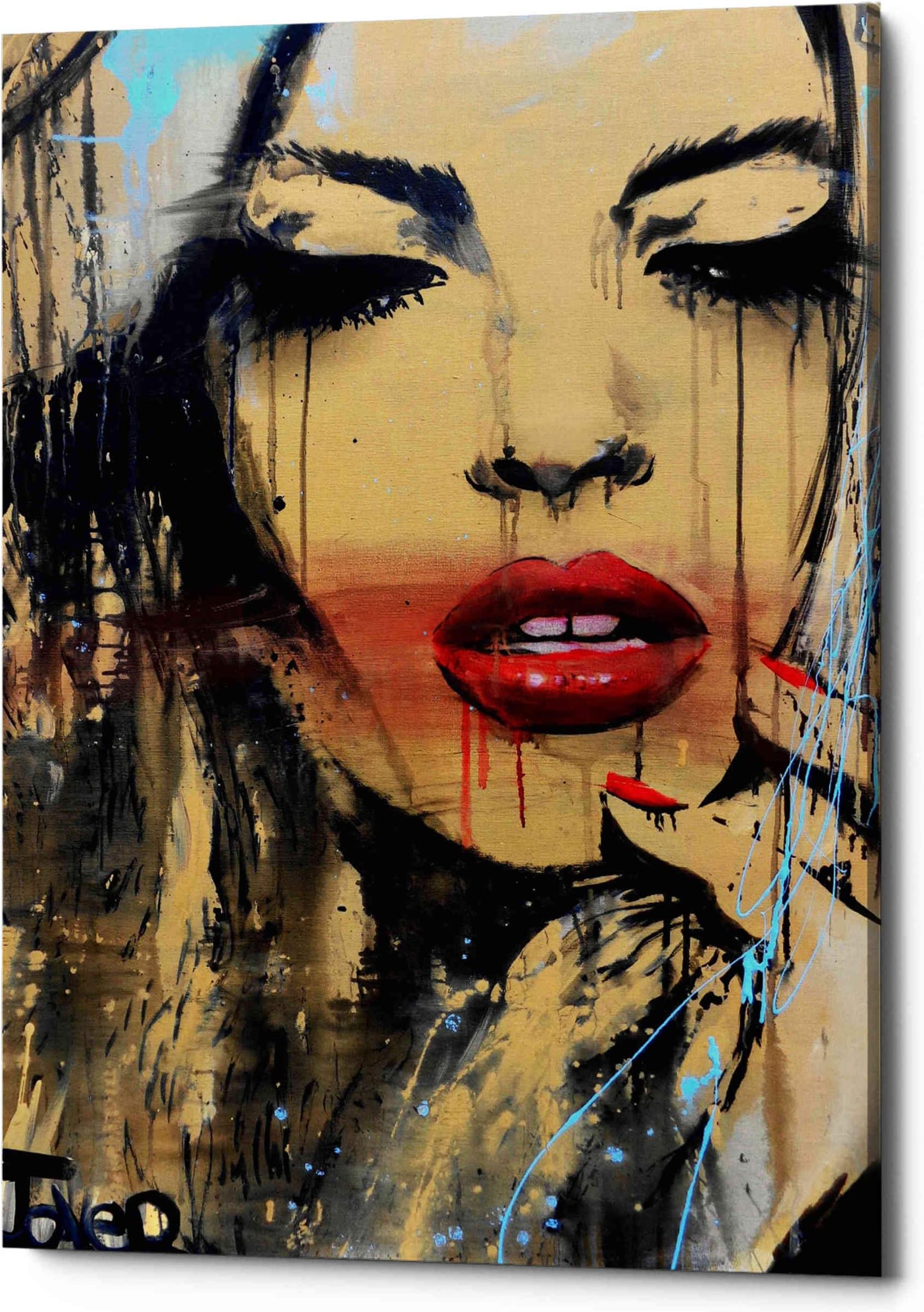 Epic GraffitiGloss' by Loui Jover Canvas Wall Art, 26" X 34", Red