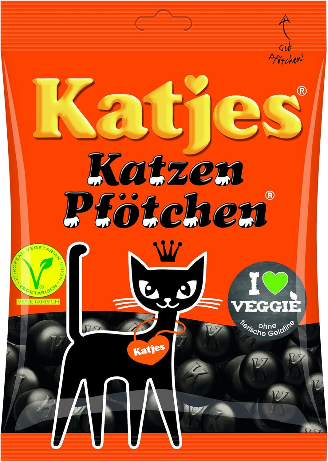 Katjes - Paquete de 5 unidades de 200 g de patatas fritas para gatos