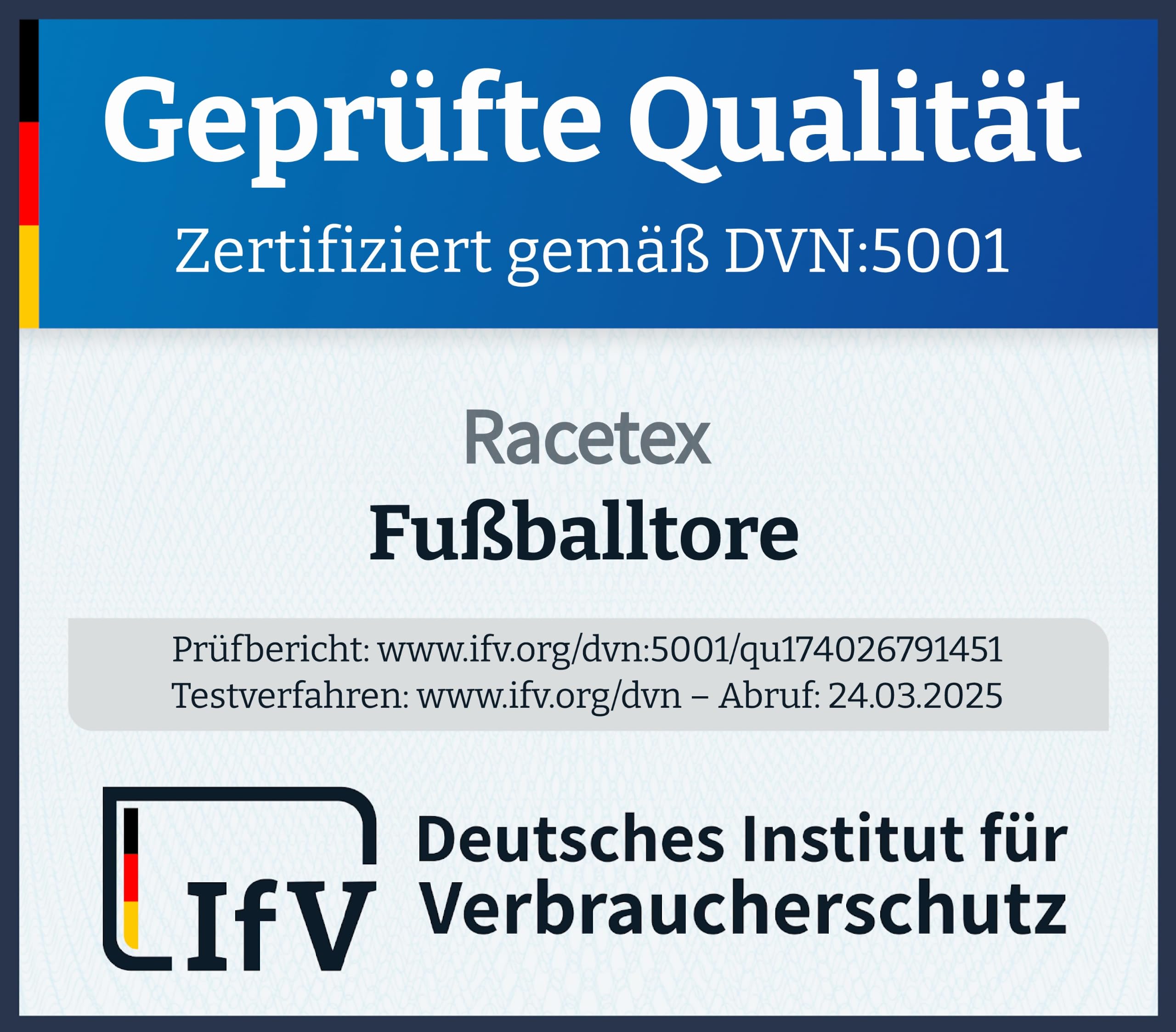Racetex Fussballtore für Garten Kinder und Erwachsene [MODERNES Design] - Fußballtor Kinder mit Stabiler Stahlrahmen Front - Fußballtore Kinder inkl. Edelstahl Erdankern - Fußball Tor