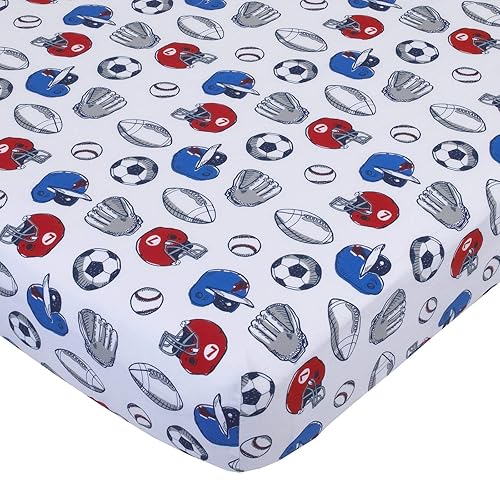 Miniatura 3 de Carter's Juego de 4 piezas para niños pequeños, azul/blanco/rojo All Star, 52 x 28 pulgadas