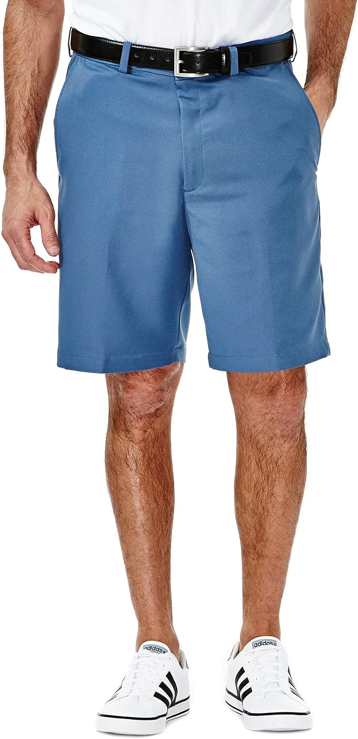 Haggar mens Cool 18 Classic Fit Expandable Waist Short Regular and Big & Tall Sizes
